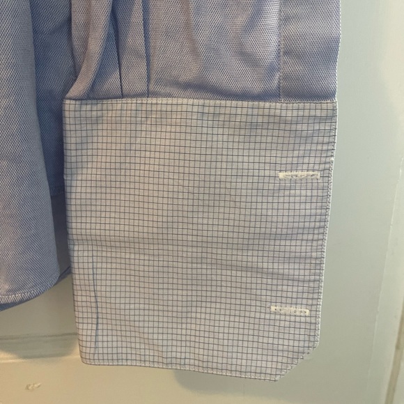 Gianni Altieri moda italiano mens, size lg, light blue w/ checker trim - Picture 3 of 5